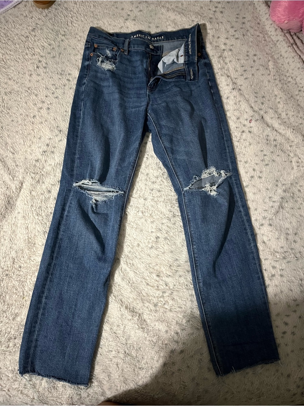 American Eagle Outfitters Woman’s Blue Ripped Skinny Jeans